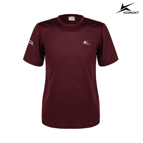 [코몽트] 남성 기능성 에어쿨 반팔 티셔츠 와인