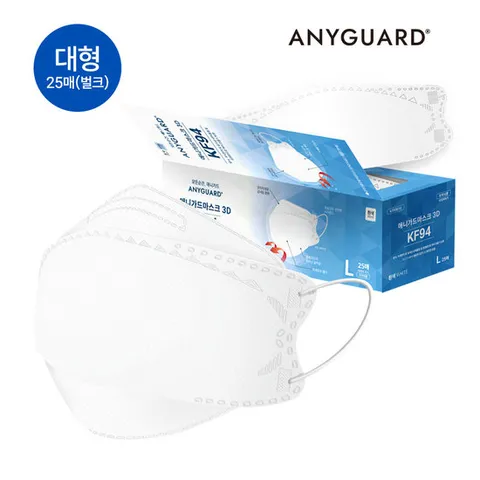 [애니가드] 황사 방역용 KF94 3D 네오마스크 대형/소형 (25매 X 4팩) 100매