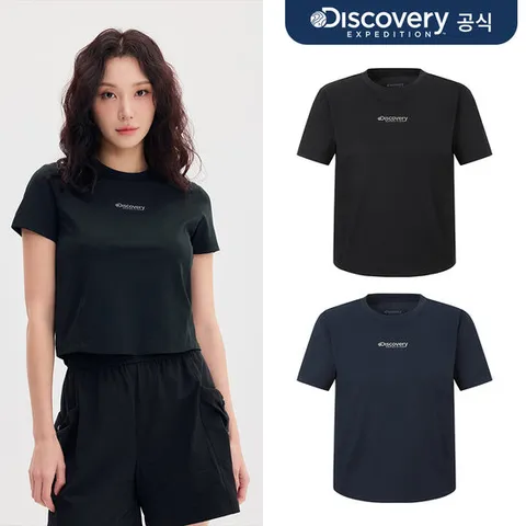 [디스커버리] 여성 기능성 라운드 반팔티셔츠 2종 택1 DWRS97053-SET