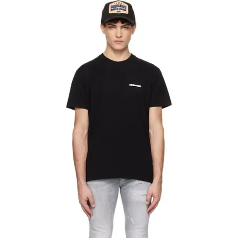 디스퀘어드2 티셔츠 블랙 체레시오 맵 쿨 핏 티셔츠 251148M213010