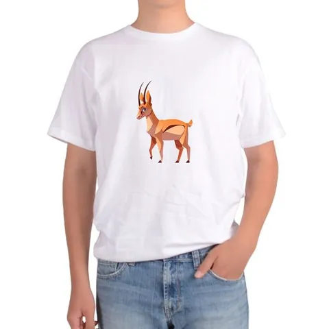 기능성 기능성반팔 산양 귀요미 뿔양 뿔 프린트티셔츠