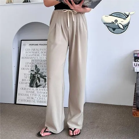 여름바지 편안한 허리밴딩 와이드 팬츠 데일리 스타일
