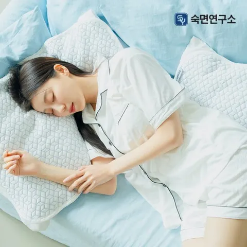 숙면연구소 코오롱 포르페 아이스폴 냉감 베개커버 여름 쿨링 밴딩형 베개덮개 50x70