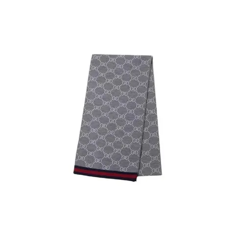 구찌 GG 투톤 울 스카프 그레이 325806-3G206-1263