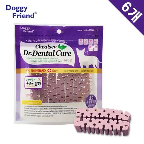 도기프렌드 닥터 덴탈케어 유산균 x6 강아지간식껌 애견간식껌 애견껌 개간식껌 개껌