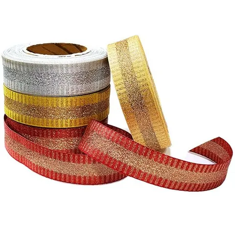 금사 투톤 리본 끈 포장리본 대용량 폭25mmX길이16