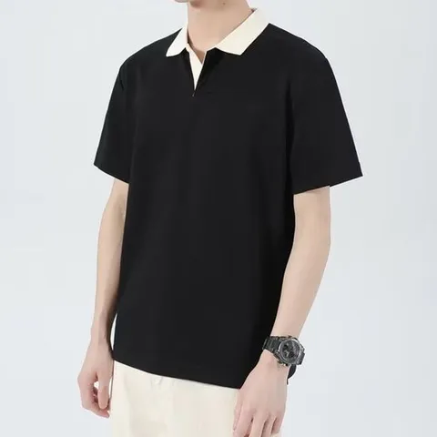 남자 배색 카라 기본 티셔츠 여름 편한 데일리룩 반팔
