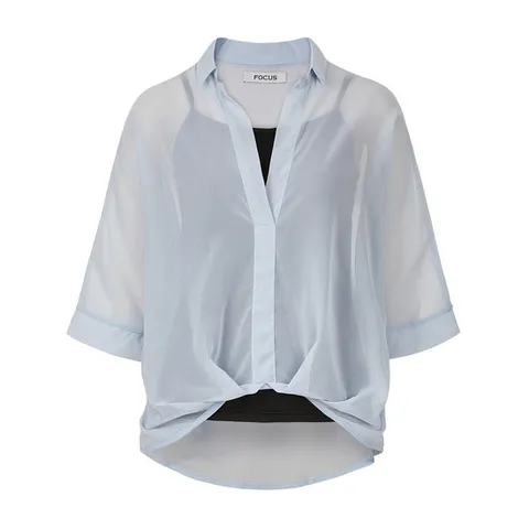 [ 롯데백화점 ]FOCUS  쿨 시스루 7부 블라우스+나시 SET PBVFF5M1BL5241