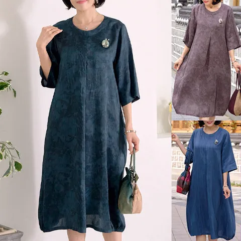 [엄마옷 로즈맘] 신유항아리풍기인견원피스