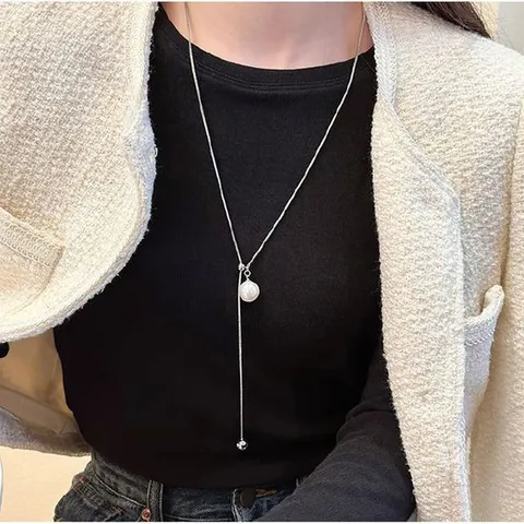 (가디언블루) Y 진주목걸이