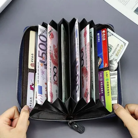 태국지갑 가죽 아코디언지폐지갑 베트남지갑 여행지갑