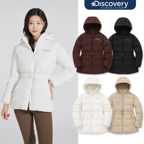 [ 롯데백화점 ]디스커버리 [택가359,000원] 24FW할인 베니아 구스다운 미드패딩 DWDJ96046