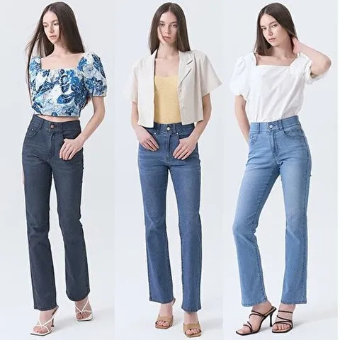 [뱅뱅]25SS 여성 썸머 라이크라 플레어핏 데님 3종