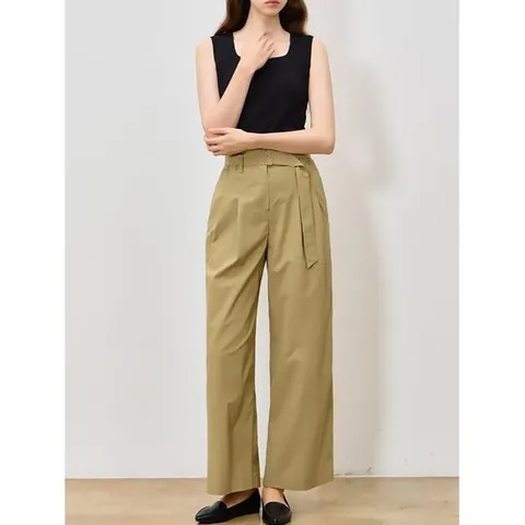 [리스트]프리미엄 린넨블렌디드 밴딩 와이드 팬츠 (택가격 238000원)