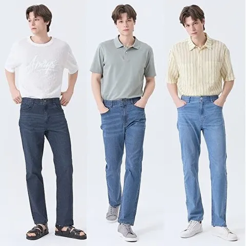 [뱅뱅]25SS 남성 썸머 라이크라 스트레이트 데님 3종