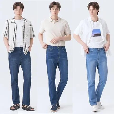 [뱅뱅]25SS 남성 여름 라이크라 스트레이트 데님 3종