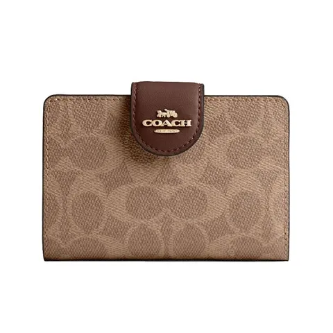 [코치국내배송]미디엄 코너집 반지갑 CW786 IMXHE