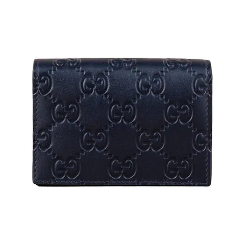 W 구찌 시그니처 시마 플랩 카드지갑 네이비 779844 CWC1N 4009