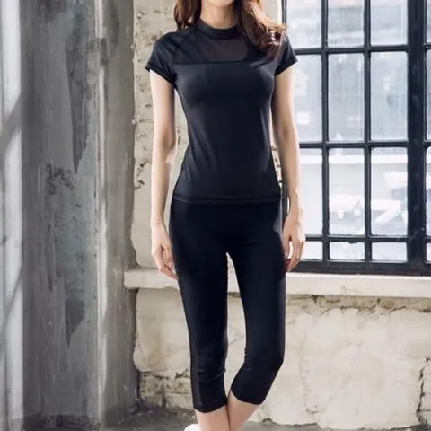 패션] KJN S58P51 여자레깅스요가복반팔티8부레깅스세트 카고