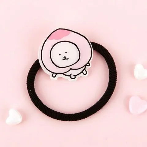 복숭아 담곰이 고급 헤어끈