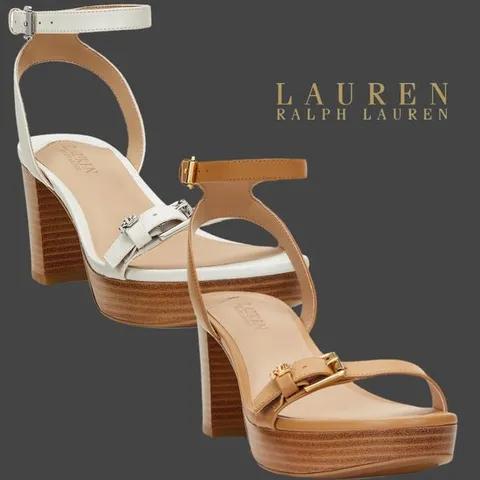 폴로 랄프로렌 22379510 여자 멜리사 플랫폼 드레스 스트랩 가죽 샌들