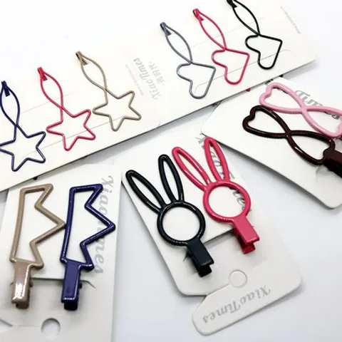 무광집게핀 컬러실핀 (5판 묶음판매 색상랜덤)