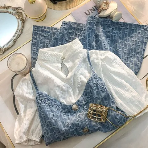 [아리엘스타일]여름셋업 레이어드코디 하객룩 아리븐원피스세트