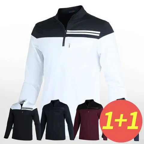 (11)고탄력소재 기능성 이선포인트 집업티셔츠