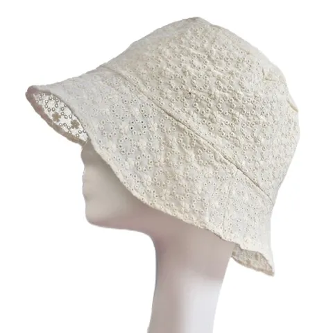 예쁜 레이스 플라워 버킷햇 여성모자/해변 바캉스 휴양지 여름 부인 엄마 중년 패션 챙 벙거지