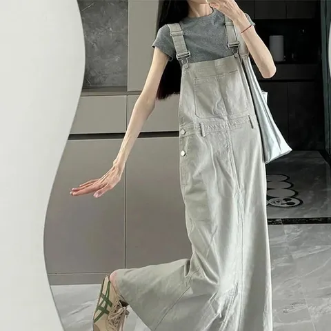 [아리엘스타일]트렌디캐주얼 썸머멜빵 데일리룩 프첼라멜빵원피스세트