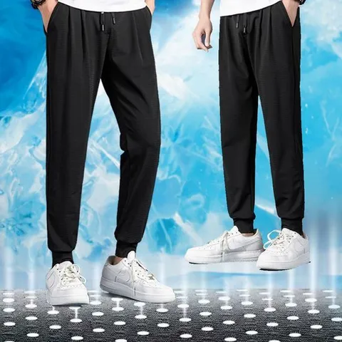 [에이치플러스몰]남자 메쉬 조거바지 여름 스판 밴딩 트레이닝 팬츠