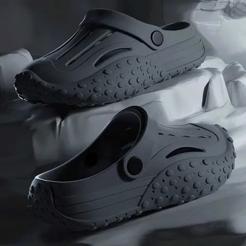 남자 여름 캠핑 워크샵 푹신한 여름 신발 샌들 코디