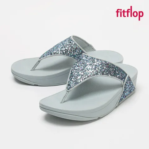 핏플랍 슬리퍼 루루 멀티-톤 글리터 토 포스트 여성 쪼리 쿼츠블루 JE6-C34