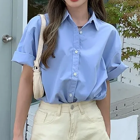 [에이치플러스몰]스트라이프 빅사이즈 정장셔츠 반팔 반팔셔츠 단가라