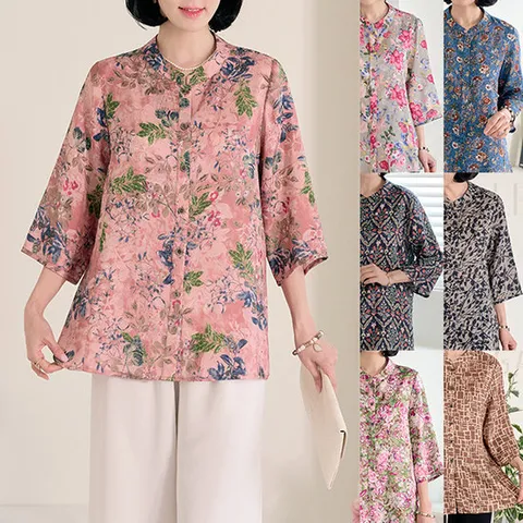 [로즈맘][엄마옷 로즈맘] 소선차이나풍기인견블라우스