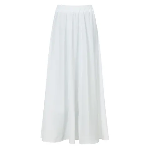 [샵앤]여성 허리밴딩 날씬한 A라인 롱 스커트 NTT-WSK-20582-화이트