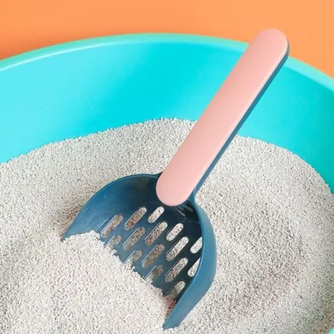 고양이 접착식 모래삽+받침대 세트(핑크) 화장실삽 고양이화장실삽 고양이배변삽 고양이모래삽 모래삽