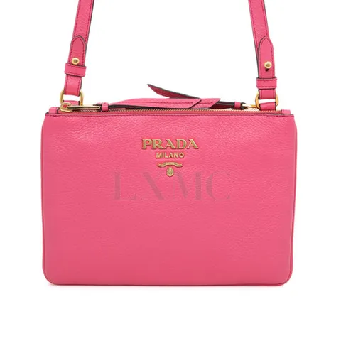 [중고명품] 프라다 비텔로 피닉스 더블 지퍼 크로스백 1BH046