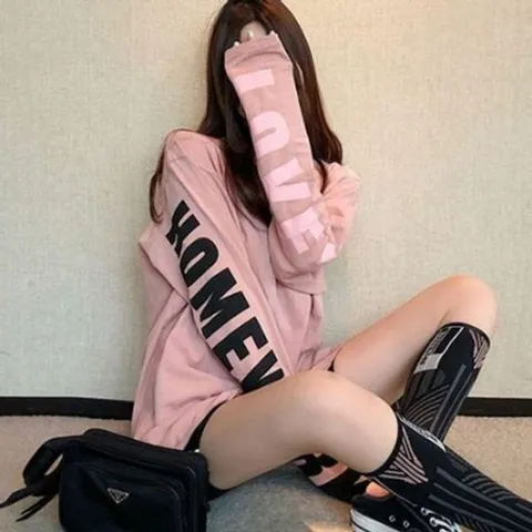 여성가을옷 티셔츠 여성 캐주얼 긴팔 라운드 필수템 긴소매 여자