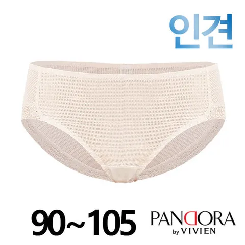 [판도라by비비안]쾌적한 인견 메쉬 레이스 삼각팬티1종(PPT7166)90~105