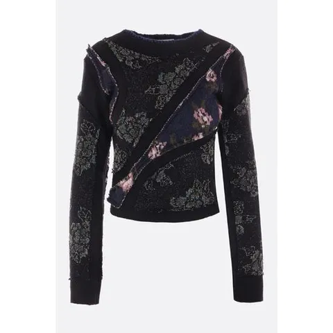 레이브 리뷰 스웨터 FW2331MULTIFLOWER BLACK MULTI