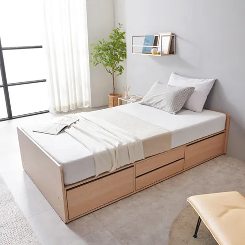 [착불배송 상세확인] C3501 높은 후드형 4단 서랍침대 SS