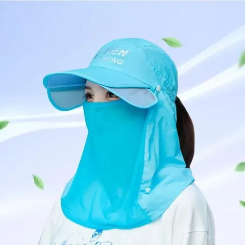 마스크 선캡 햇빛차단 날개모자 여름 얼굴 벙거지 농 여성골프모자