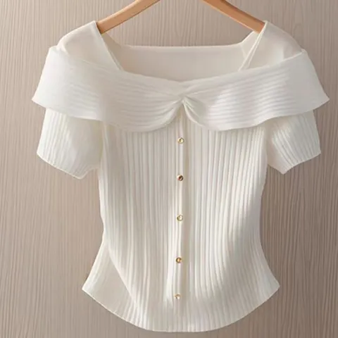 [아리엘스타일]오프숄더 엘레강스캐주얼 페미닌룩 휴드밀블라우스