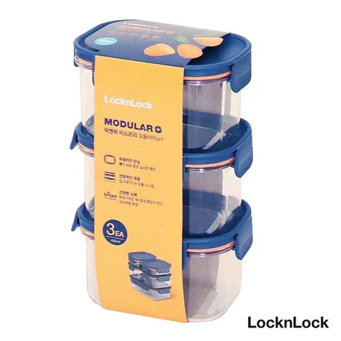 냉장고정리용기 락앤락 비스프리 모듈러 플러스 430ml 3개입