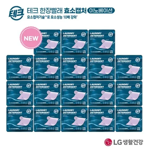 [테크] 한장빨래 효소캡처 라벤더(15매) * 18팩