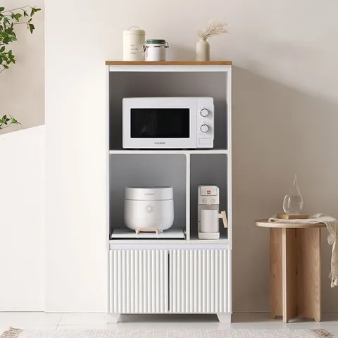 [착불]가온리빙 베이스 1200 미니 전자 렌지 밥솥 수납장 선반 렌지대
