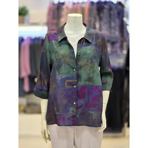 세리아 세이브존07 여성 인견 카라넥 7부 셔츠 252471