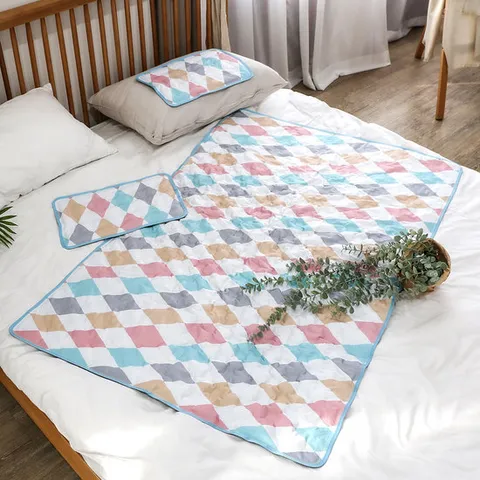 슬립케어 쿨매트 심플체크 싱글 세트 60X90cm