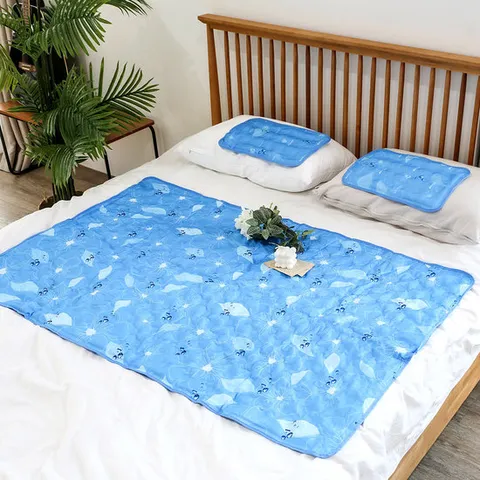 슬립케어 쿨매트 아쿠아 블루 싱글 세트 60X90cm